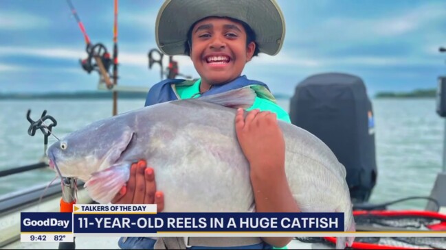 Talkers: 11-year-old reels in a huge catfish