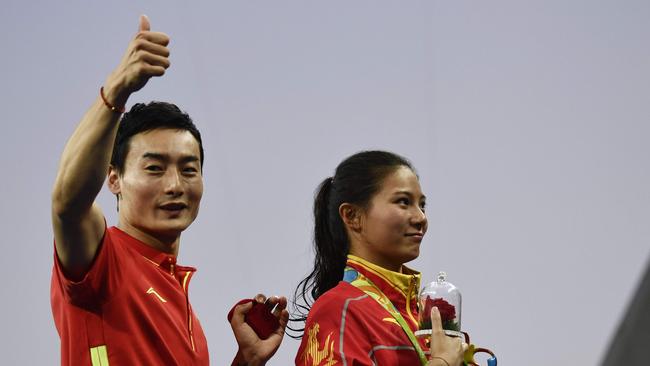 But all good! She said yes. Photo: AFP PHOTO/ CHRISTOPHE SIMON