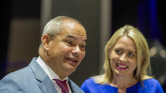 Gold Coast Mayor Tom Tate with Tourism Minister Kate Jones - the Minister today will announce a search for a second casino operator on the Gold Coast. Picture: Jerad Williams.