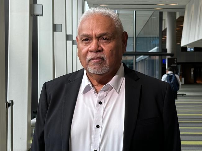 19/9/2024: David Wragge, 66, spent six years of his life in the Cherbourg dormitories. He gave evidence on Thursday, the second day of the Turth-Telling and Healing Inquiry in Brisbane. Picture: Mackenzie Scott