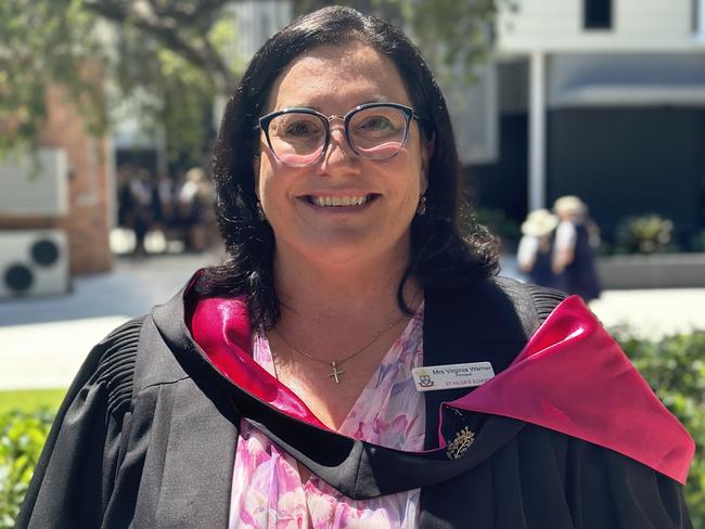 New St Hilda's principal Mrs Virginia Warner pictured after a commissioning ceremony at the school on Friday.