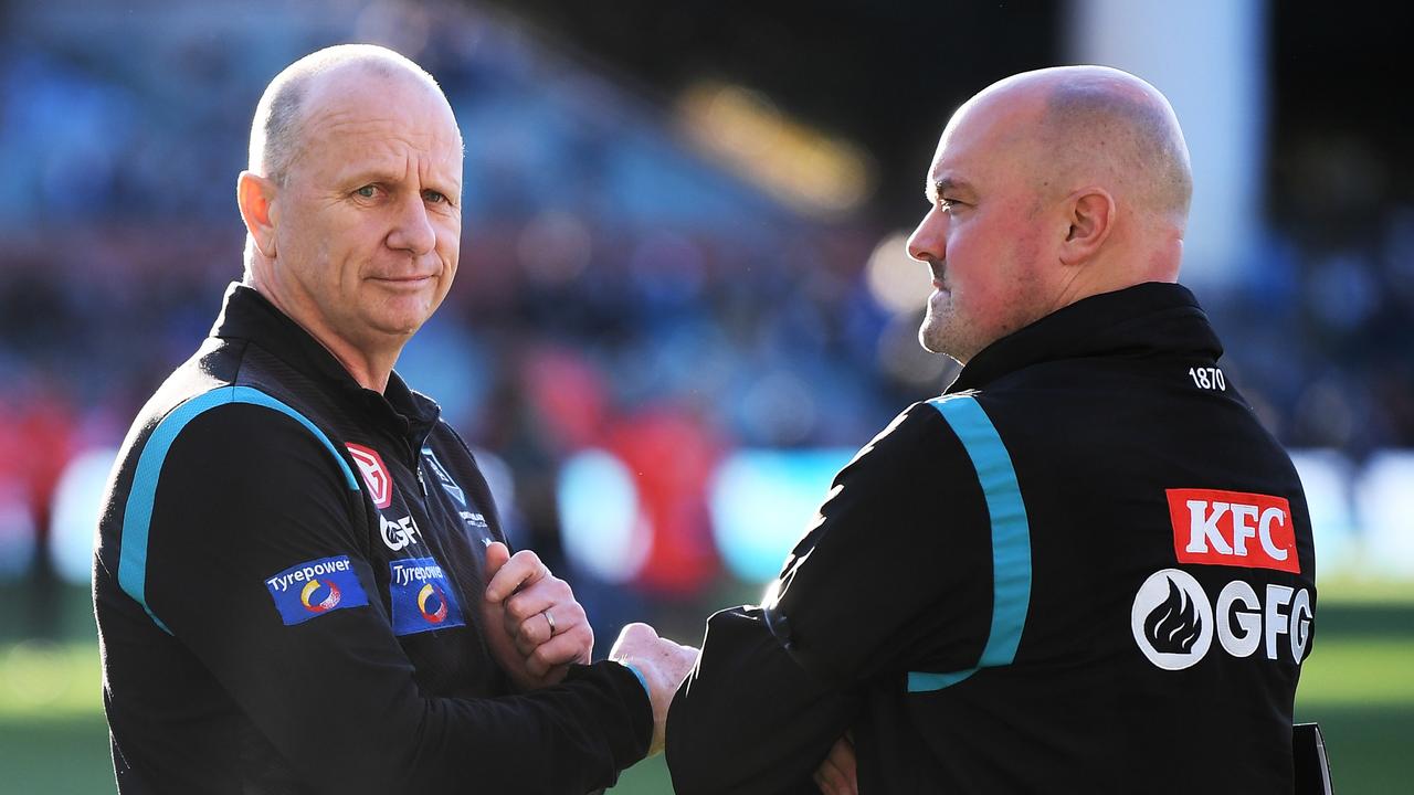 No Port Adelaide coach had lasted more than five years without winning a premiership prior to Hinkley’s tenure. (Photo by Mark Brake/Getty Images)