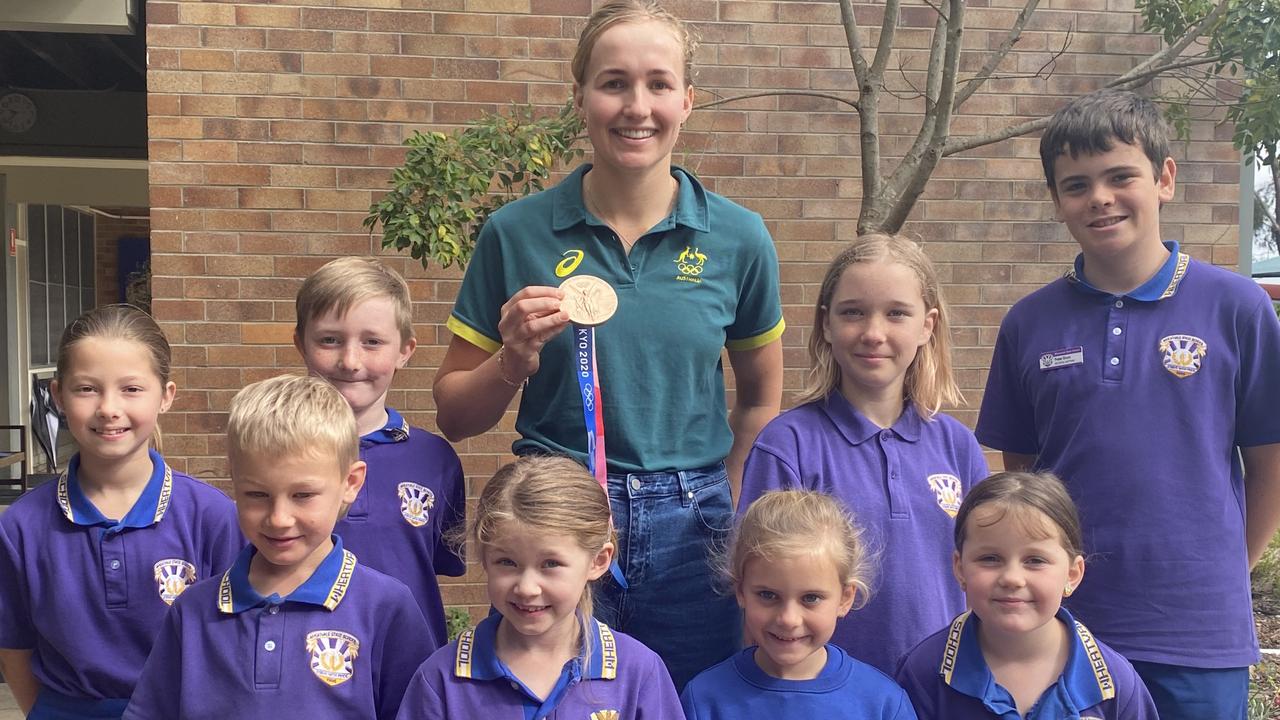 Harriet Hudson: Warwick Olympic medallist visits Wheatvale State School ...