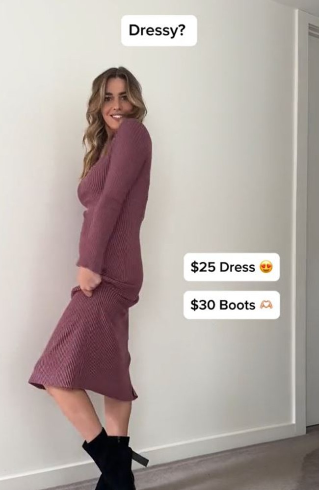 Women are raving about a $25 Kmart dress. Picture: TikTok/Kmart Australia