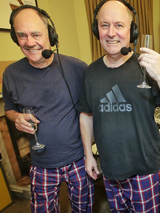 John Burns and his co-host Ross Stevenson. Picture: Hamish Blair