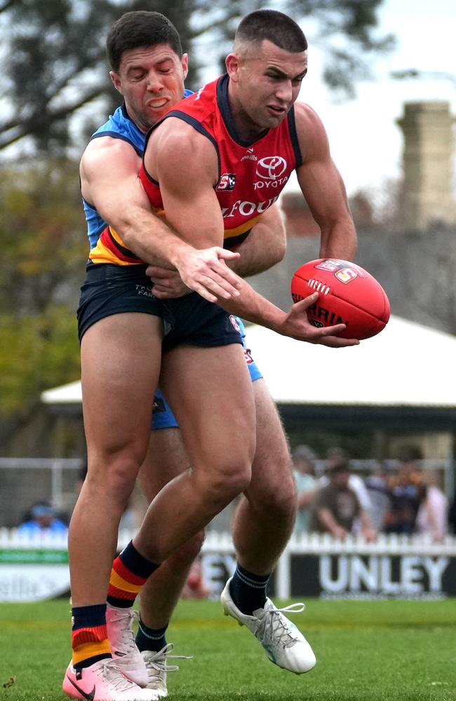 Josh Rachele turned out for the Crows SANFL side after being controversially dropped. Picture: Dean Martin