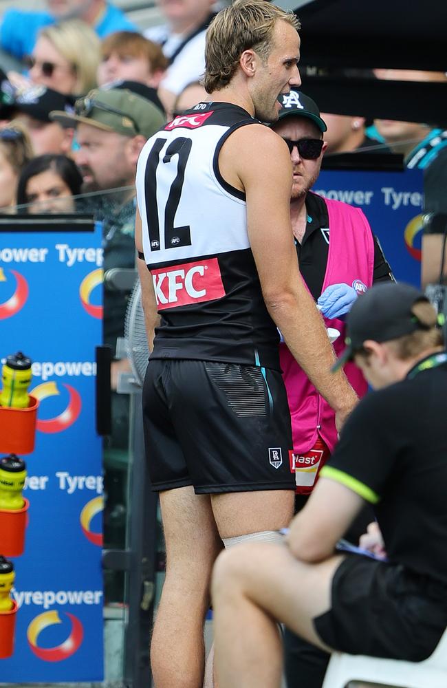 Jack Lukosius will miss an extended period. Picture: Sarah Reed/AFL Photos via Getty Images