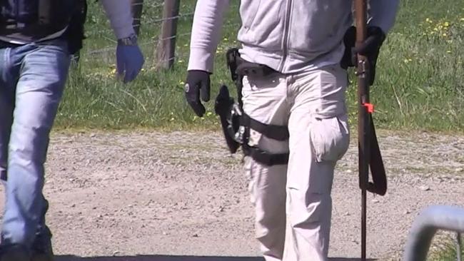 A weapon was seized at the property. Picture: Victoria Police