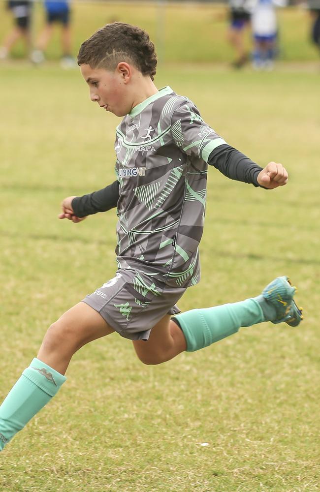 U/12 Football NT (Green Socks) V the FB 9 Academy in the Premier Invitational Football Carnival at Nerang. Picture: Glenn Campbell