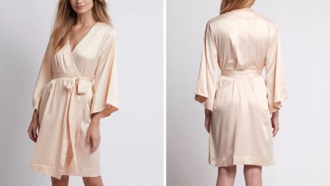 The Jasmine Stain Short Robe is the perfect gift for her. Picture: Homebodii