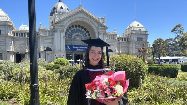 Biomedicine students graduated on Sunday at the Royal Exhibition Building. Picture: Erin Constable