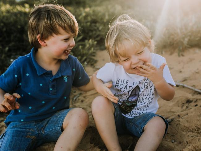 Look for those natural smiles. Fletcher and Jonte at North Avoca. Picture: Kendell Tyne.