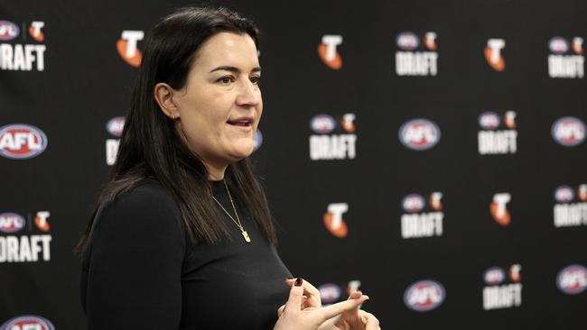 AFL executive general manager of football Laura Kane says an earlier start to the 2025 AFLW season is firmly on the cards. Picture: Martin Keep / Getty Images