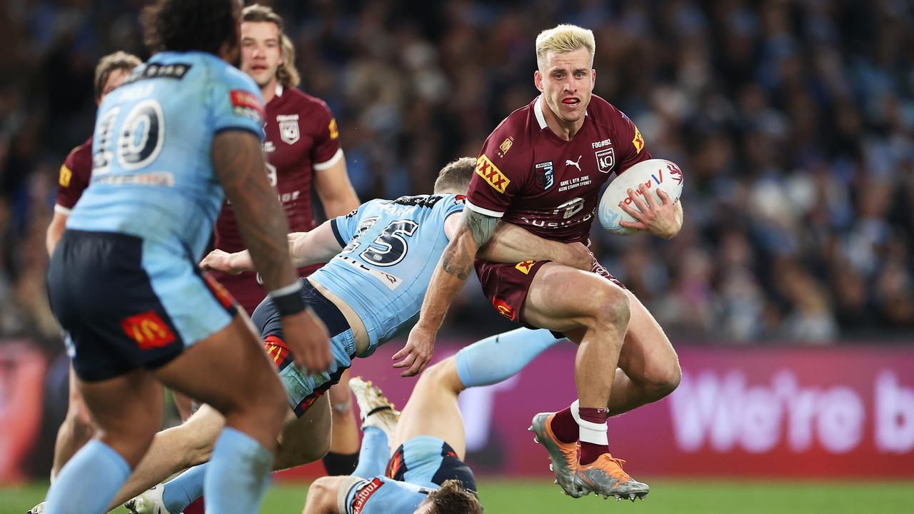 Cameron Munster carved up the Bluees in the second half in Origin I. Picture: Mark Kolbe/Getty Images