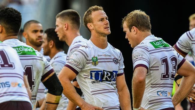 Daly Cherry-Evans looked dejected after an Eels try on Sunday at ANZ Stadium.