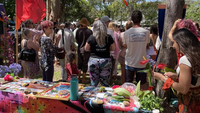 Family and friends gathered at the park opposite the Yum Yum Tree Cafe on River St, New Brighton, on December 12, 2022, to pay tribute to Jack Crittle who died after a car crash at Coffs Harbour. Picture: Savannah Pocock