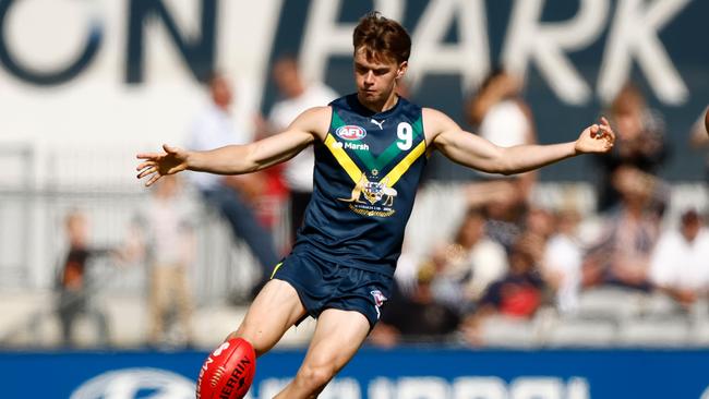 Sam Marshall for the AFL Academy. Picture: Michael Willson/AFL Photos via Getty Images