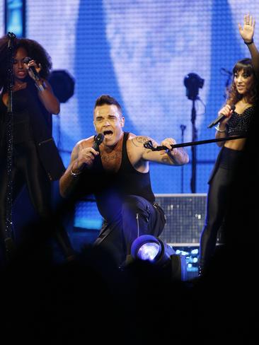 Robbie Williams kicks off the Australian leg of his Let Me Entertain You Tour at Perth Arena. PHOTO: MARIE NIRME