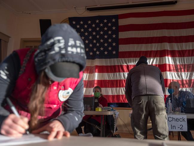 Voters cast their ballots in Hillsboro, Virginia. Picture: AFP