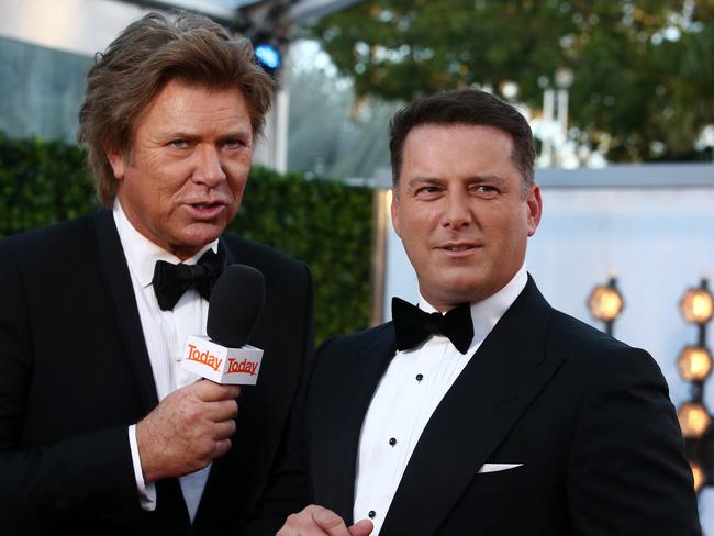 Richard Wilkins and Karl Stefanovic arrive. Picture: Matrix