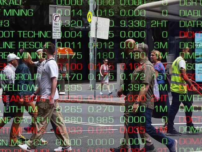 SYDNEY, AUSTRALIA: NewsWire Photos: JANUARY 22 2024: A general view of the digital boards at the ASX in Sydney.  Picture: NCA NewsWire / Gaye Gerard