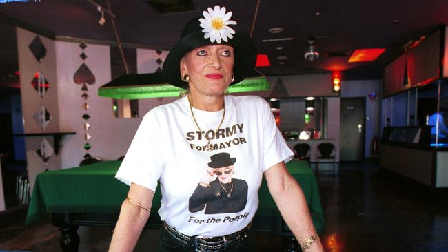 Stormy Summers at the launch of her Adelaide City Council Lord Mayoral campaign in 2000.