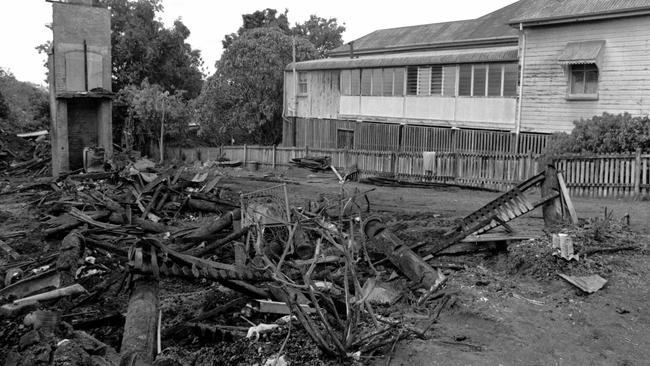 The burnt-out Oakdale house in Milford Street, Ipswich.