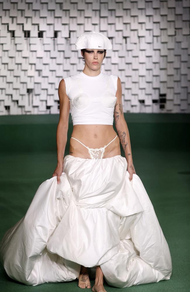 But Spanish designer Luis de Javier has taken the daring trend to the next level during his womenswear Spring-Summer 2025 at Paris Fashion Week on Tuesday. Picture: Thierry Chesnot/Getty Images