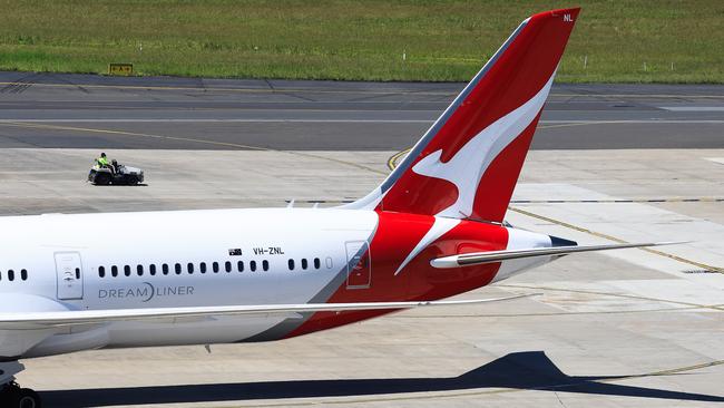 Airline giant Qantas reported a fall in half-year profits on February 22, 2024. Picture: Jenny Evans/Getty Images)