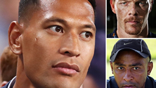 Israel Folau, Clyde Rathbone and George Gregan.