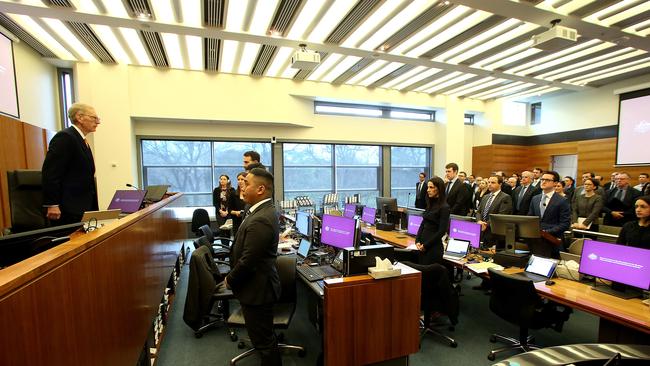 Commissioner Kenneth Hayne makes his opening comments. David Geraghty/The Australian.