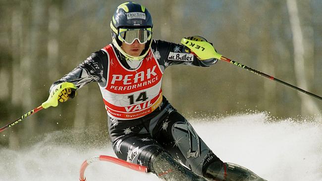 Zali Steggall competing in women’s slalom at 1999 World Alpine Championships.