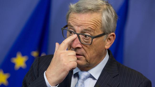 European Commission President Jean-Claude Juncker during a media conference.