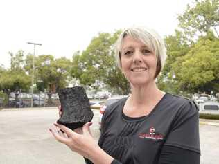 BLACK GOLD: Charleville woman Leannda Dierke has launched Chef's Choice Coal in Toowoomba with restaurateurs Adnun and Albab Khan, and the product is already in some of the city's best eateries. Picture: Tom Gillespie