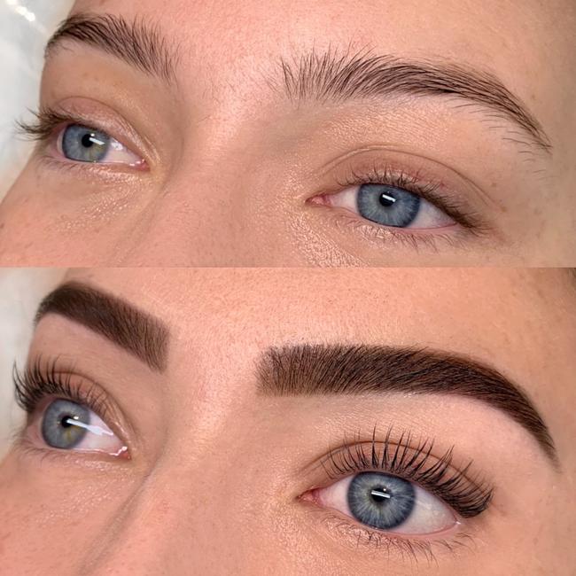 Kellie-Anne's brow sculpt with henna