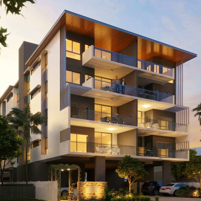 Artist impression for unit complex development application at 22 Ronald St, Wynnum.