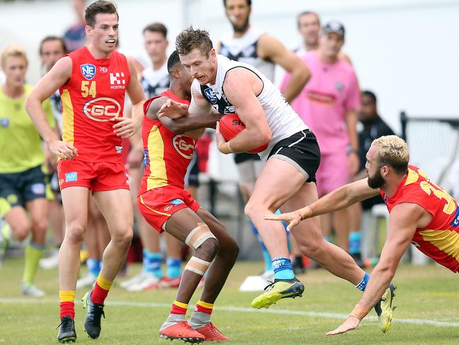 Round 11 NEAFL game between the Southport Sharks and Gold Coast Suns at Fankhauser Reserve. Photo of Ryan Davis. Photo by Richard Gosling