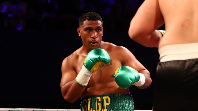 Tevita Pangai Jr was a class above his opponent at Fortitude Music Hall. Picture: Getty Images