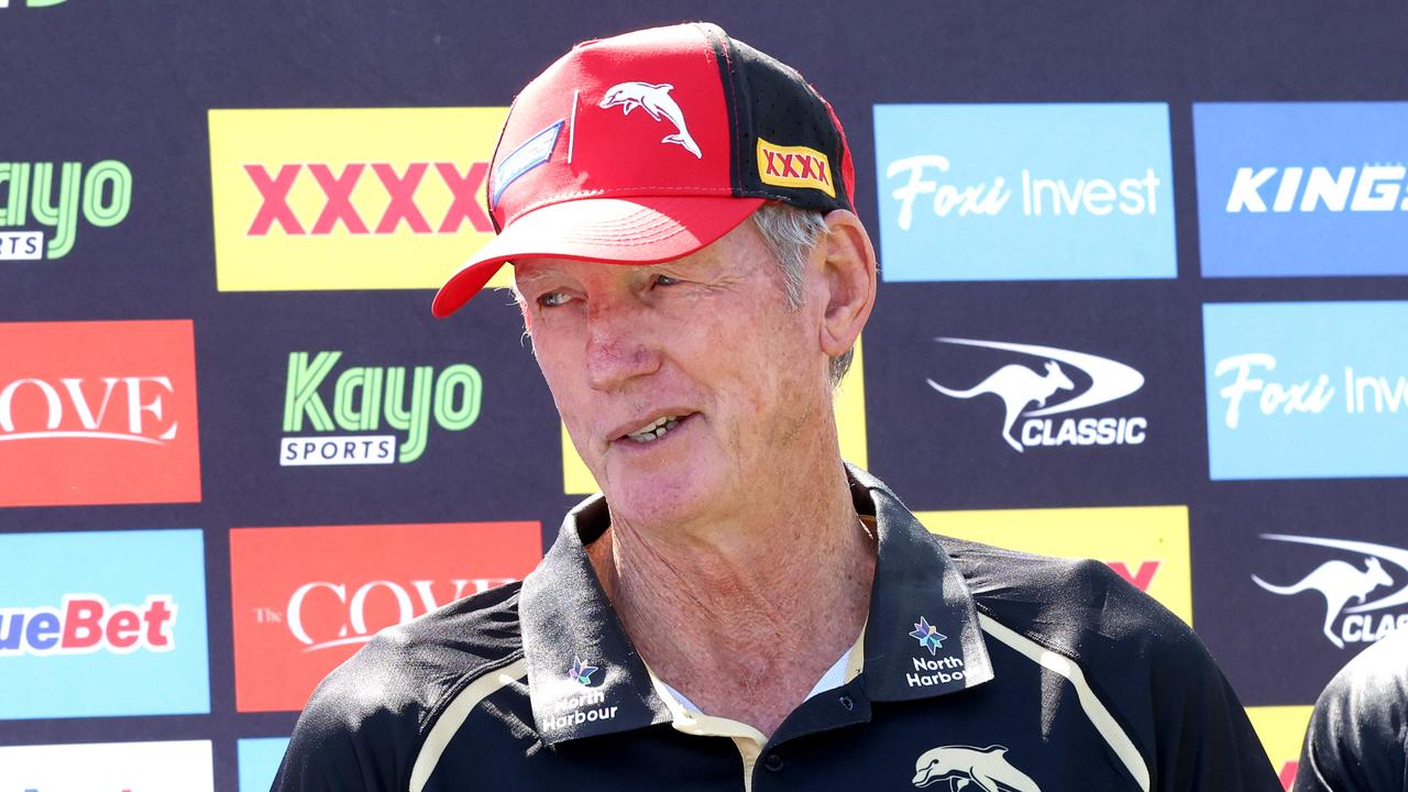 Wayne Bennett and Mark Nicholls in the renamed stadium home of the Dolphins NRL team, Kayo Stadium, Redcliffe, on Wednesday 7th December 2022 - Photo Steve Pohlner