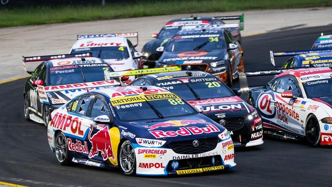 Broc Feeney negotiates heavy traffic during race one of the 2022 season. Picture: Getty Images