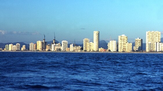 The Surfers Paradise skyline in the 1980s. Supplied by Gold Coast City Council