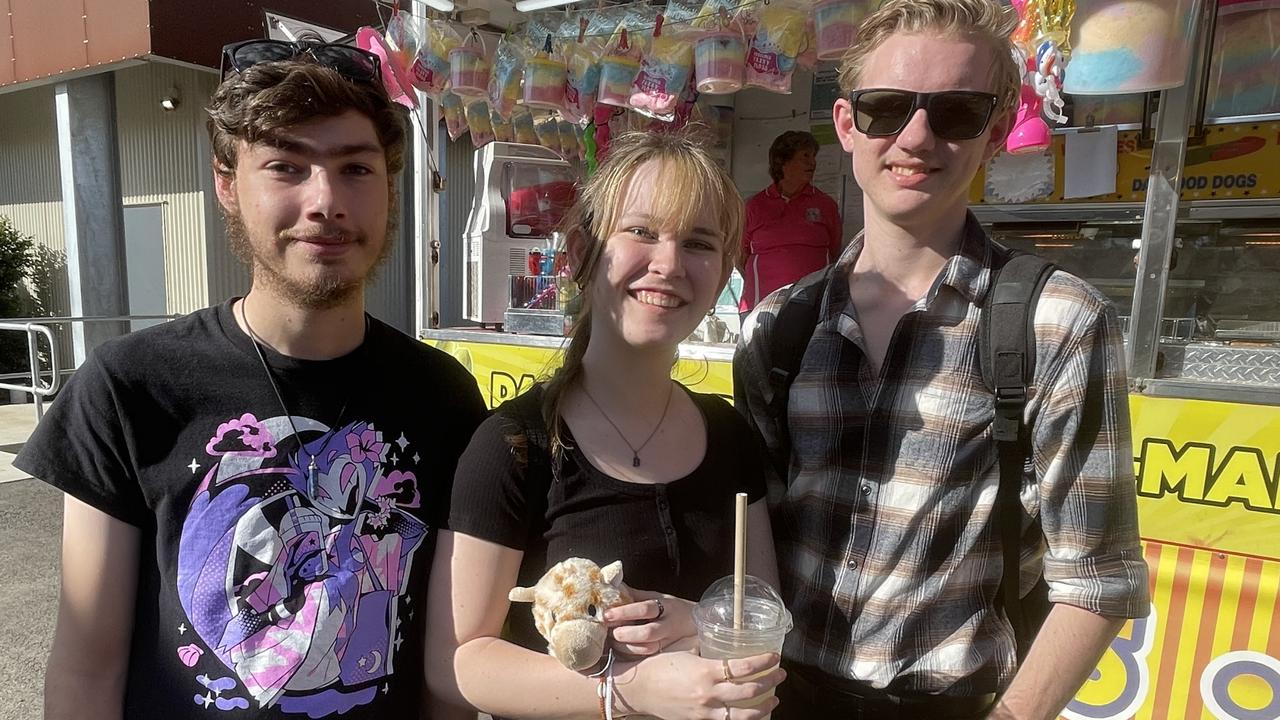 Cody Schubel, Bianca Matthew and Mason Russell enjoyed the 2023 Bundaberg Show.