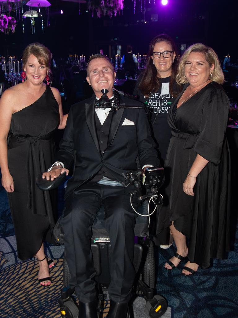 Jen Hutchings, Perry Cross, Clare Witalik and Melissa Brown at the Perry Cross 'Everything is Possible' Ball at The Star Gold Coast. Picture: Andrew Meadowcroft