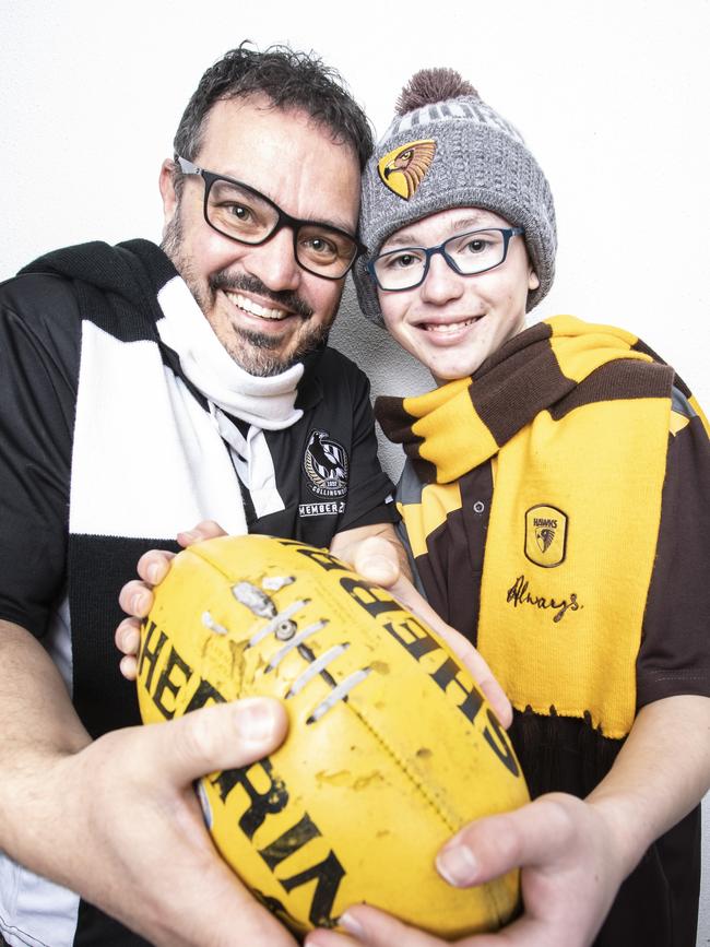 Shiploads director Ashley Wilson with his 13-year-old son Alex. Picture EDDIE SAFARIK