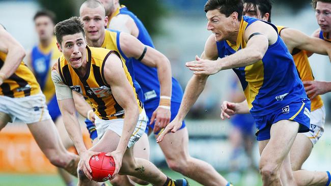 James Cousins in action for Box Hill in the VFL last season.