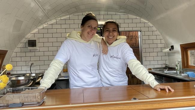 Sarah Alsop and Sara Giraldo from Moobee at the 2023 Mould Cheese Festival in Melbourne. Picture: Athos Sirianos.