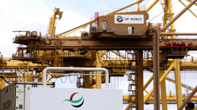 DP World accounts for 40 per cent of Australia's freight trade and is being impacted by an escalating dispute with the MUA. Picture: AFP