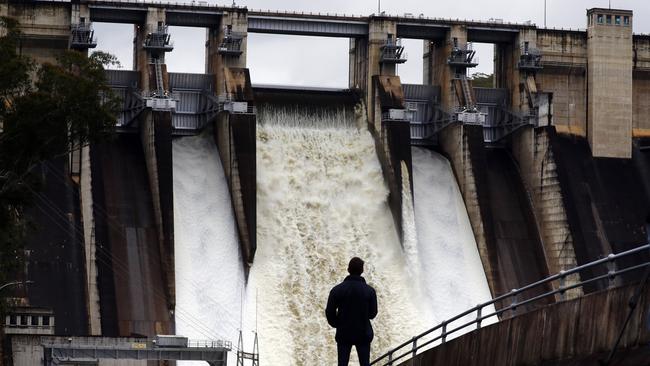 November, 2021: Warragamba Dam overflowed due to a week of solid rainfall in NSW. Picture: Sam Ruttyn