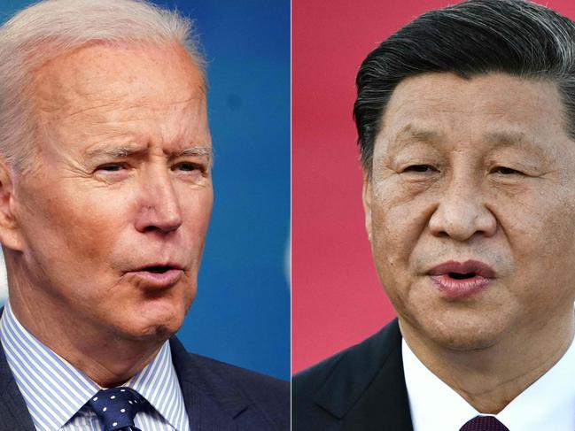 US President Joe Biden (L) and Chinese President Xi Jinping will be speaking on Monday in the hope of addressing the deteriorating relationship between the US and China. Picture: AFP