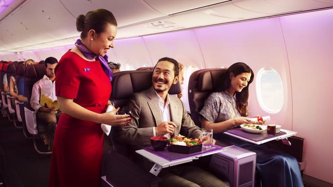 Virgin Australia has announced it will spend $110 million to upgrade its Boeing fleet to improve passenger comfort, in line with the new Boeing 737-8 which it unveiled on July 8. Picture: Supplied